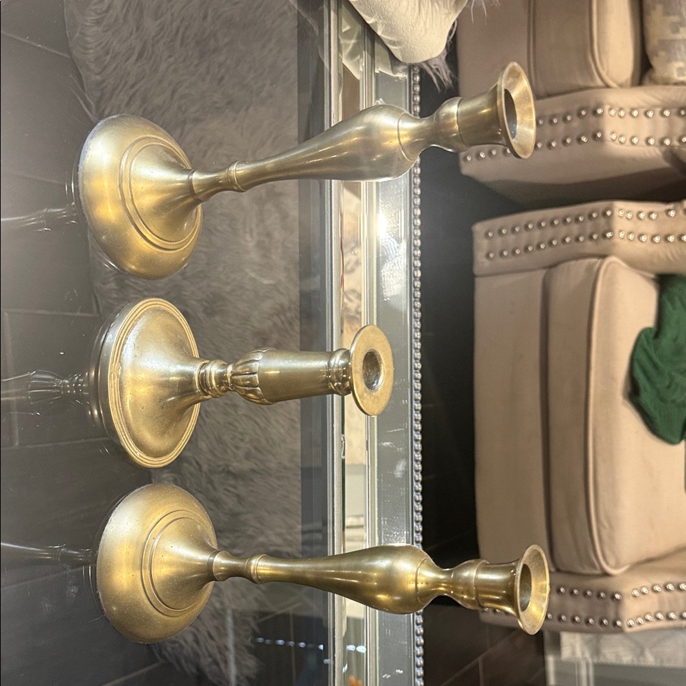 Elegant Gold Candlestick Holders